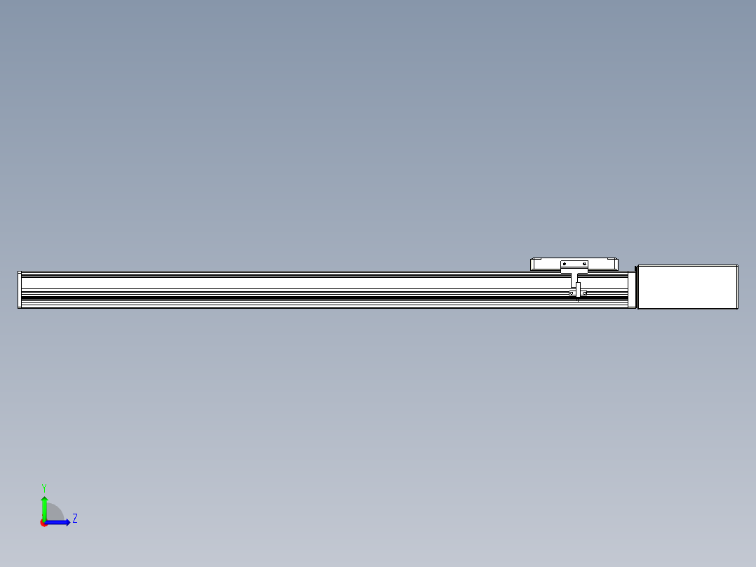 同步带全封闭直线模组TPA-HCB-105D-90-L700-ML-C-P20-N3左视图