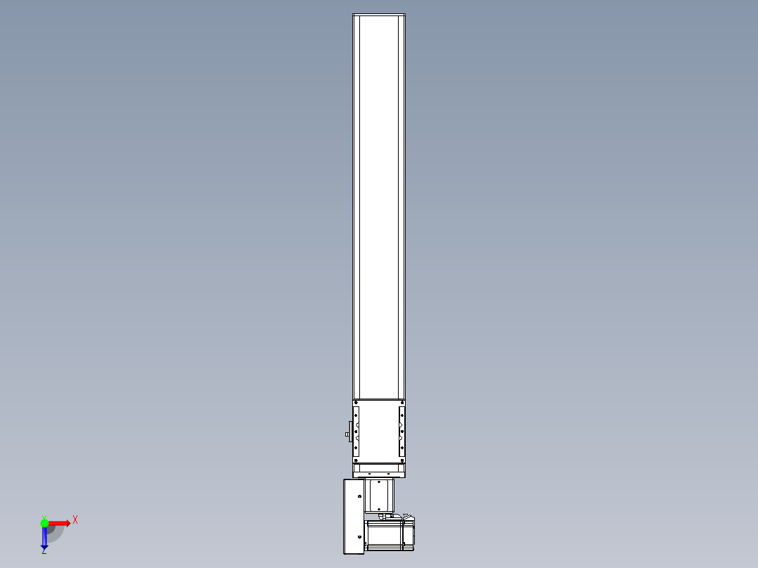 同步带全封闭直线模组TPA-HCB-105D-90-L700-ML-C-P20-N3俯视图