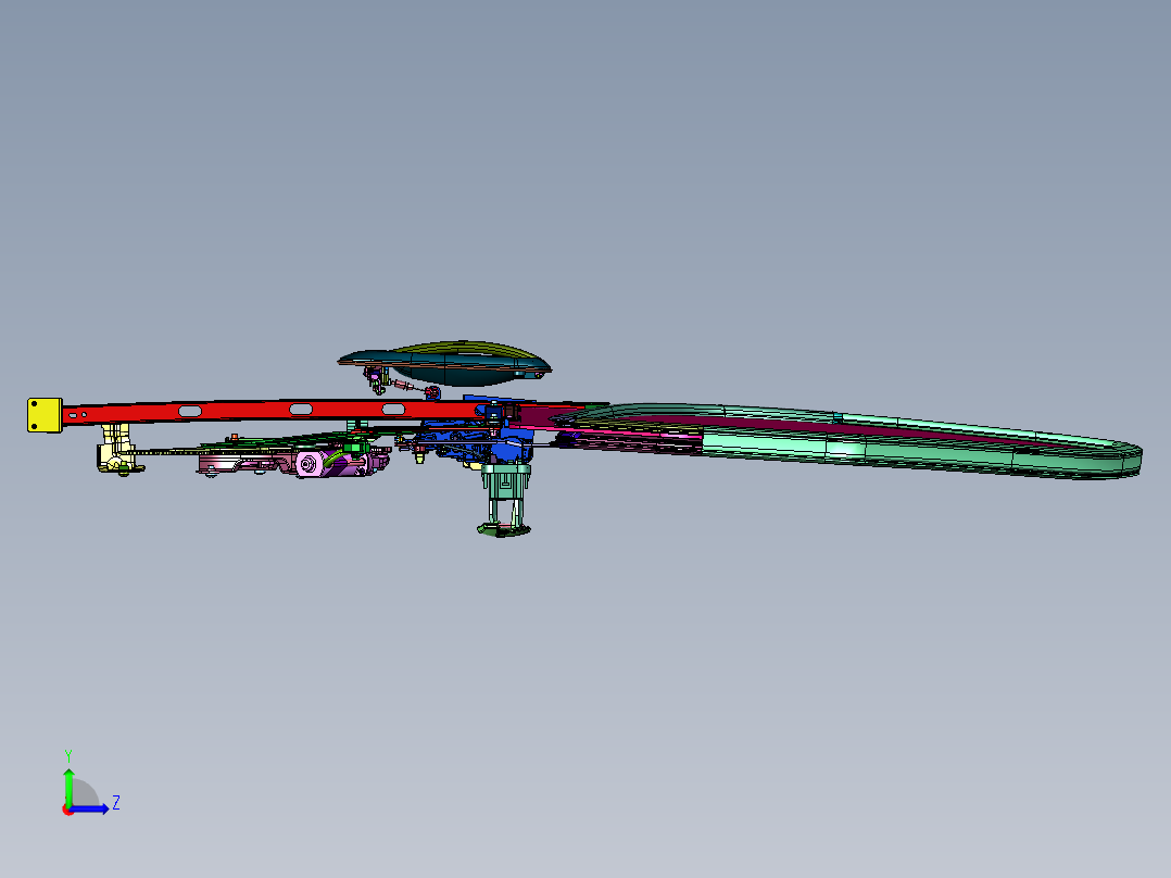 车玻璃自动升降器左视图