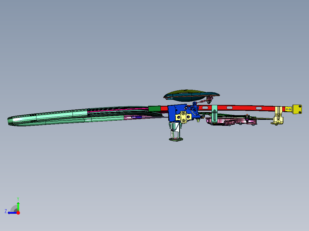 车玻璃自动升降器右视图
