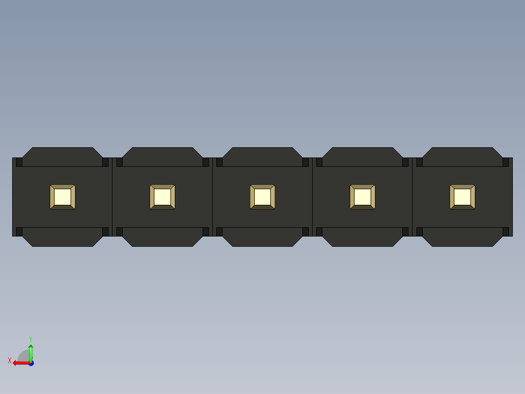 彩色公头100mil（2.54mm）系列-DS1021_black_1x05p_100mil_Type1_rev1.0后视图