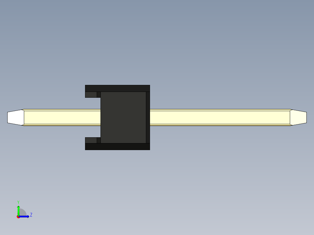 彩色公头100mil（2.54mm）系列-DS1021_black_1x05p_100mil_Type1_rev1.0左视图