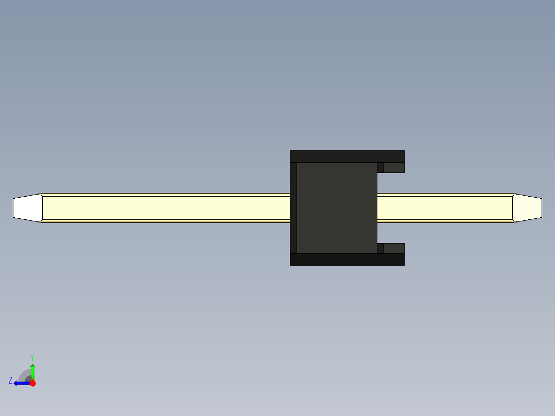 彩色公头100mil（2.54mm）系列-DS1021_black_1x05p_100mil_Type1_rev1.0右视图