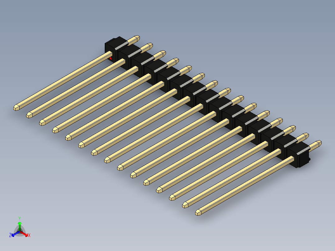 彩色公头100mil（2.54mm）系列-DS1021_black_1x15p_100mil_Type19_rev1.0