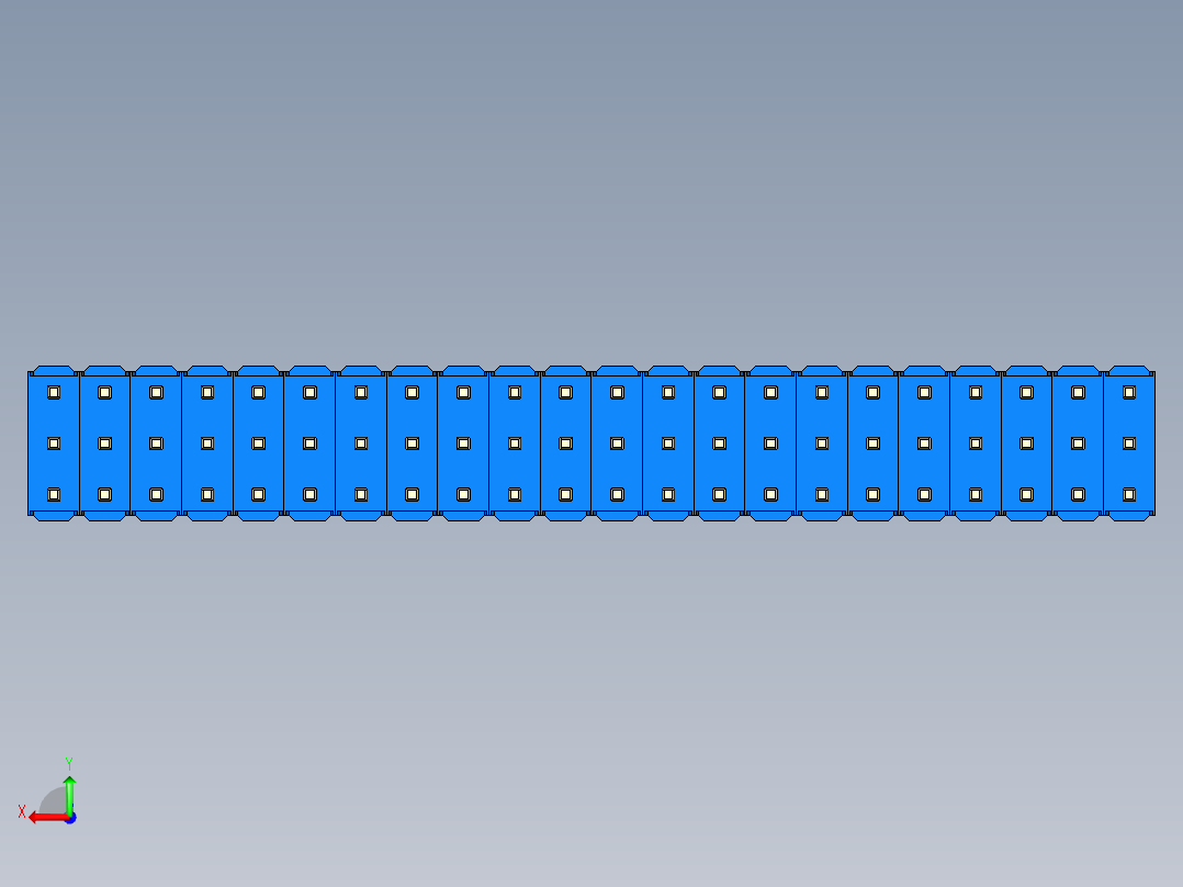 彩色公头100mil（2.54mm）系列-DS1021_blue_3x22p_100mil_Type43_rev1.0后视图