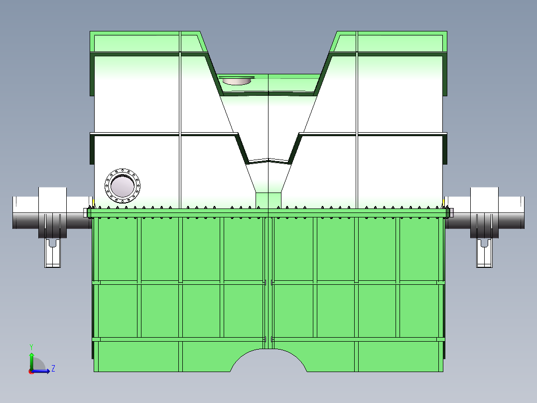 汽轮机低压缸左视图