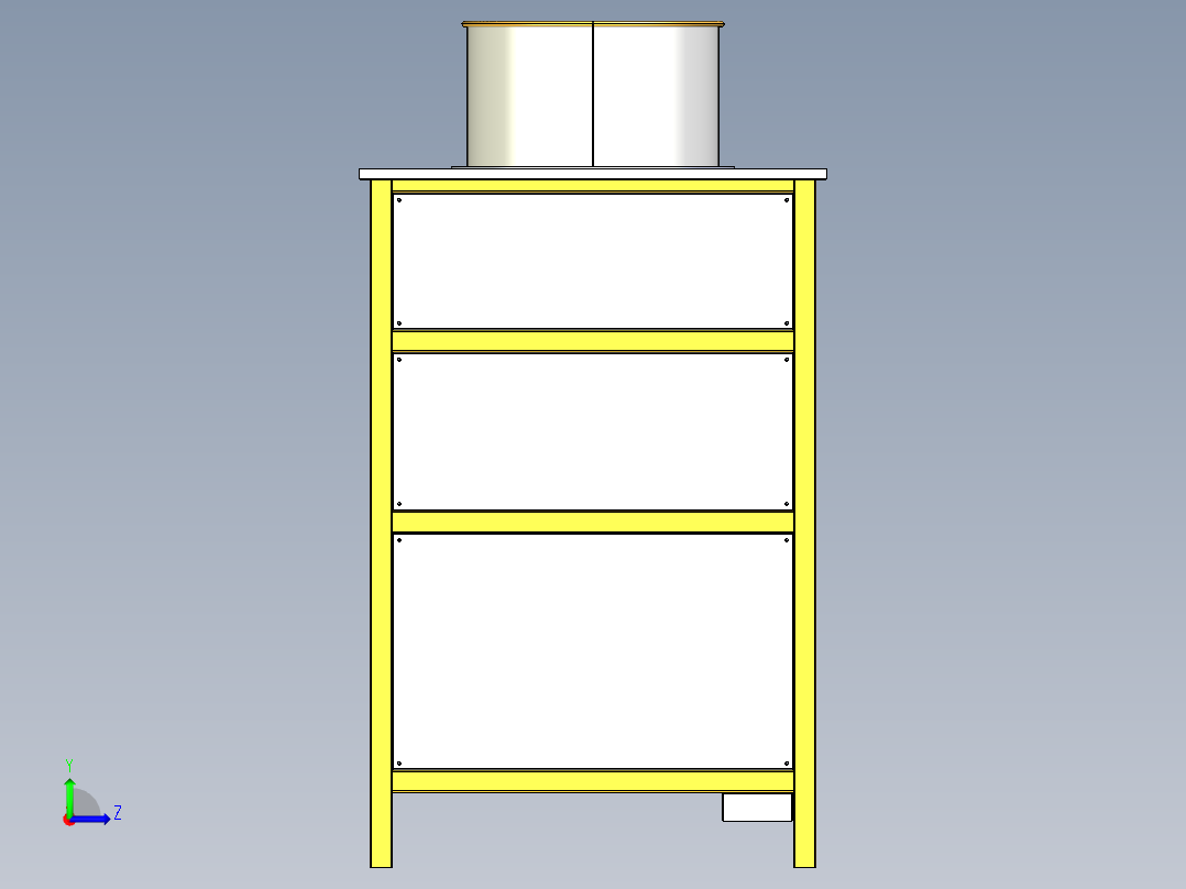 压缩空气食品去皮机左视图