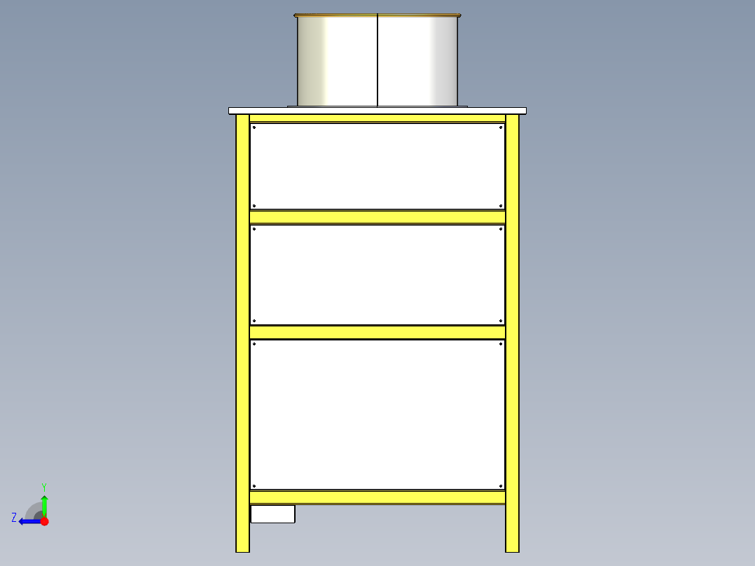 压缩空气食品去皮机右视图