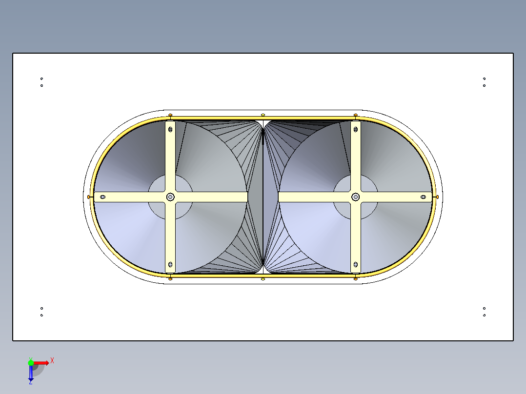 压缩空气食品去皮机俯视图
