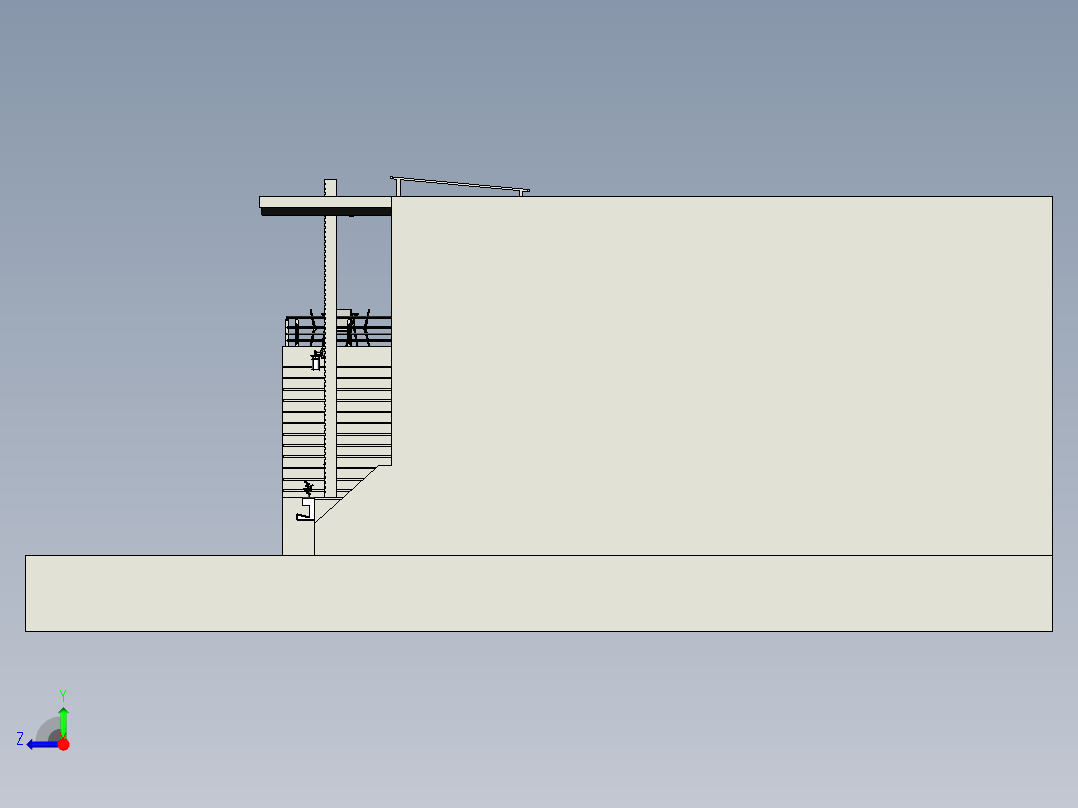 极简的房子右视图