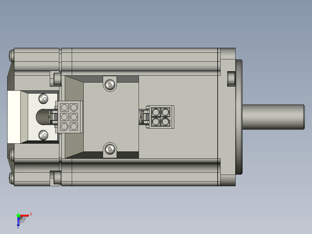 200W MHMD伺服马达俯视图