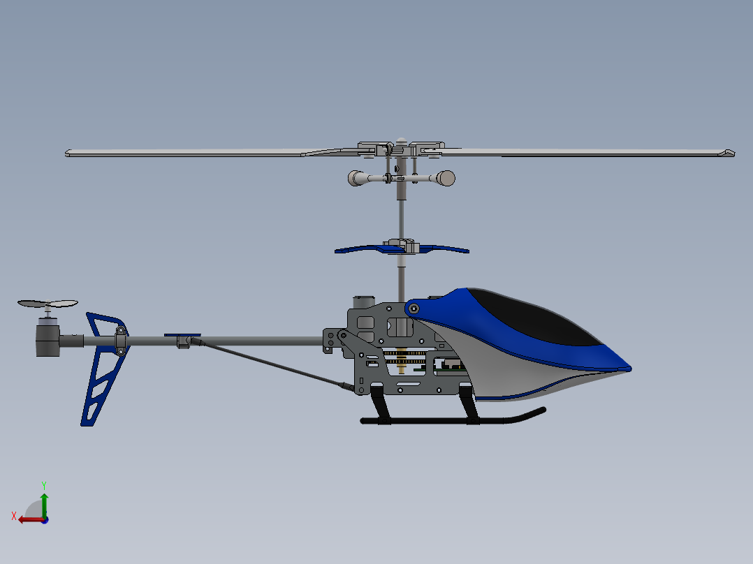 直升飞机 飞机模型设计 (44)后视图