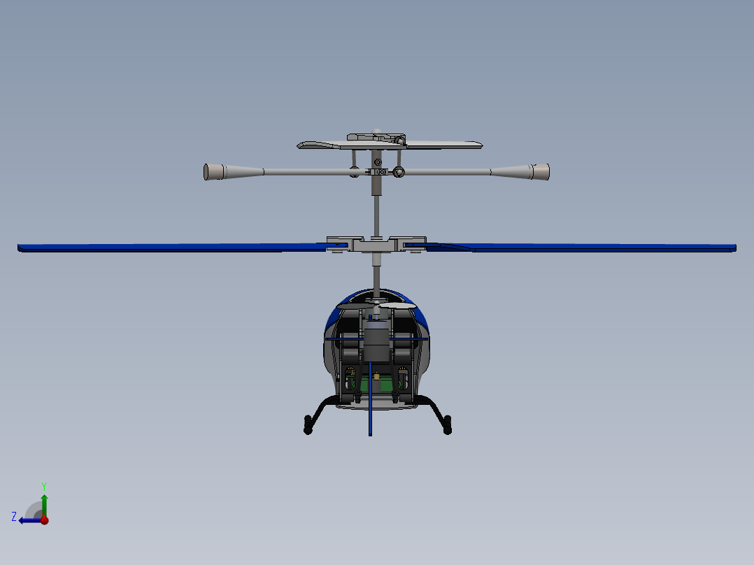 直升飞机 飞机模型设计 (44)右视图