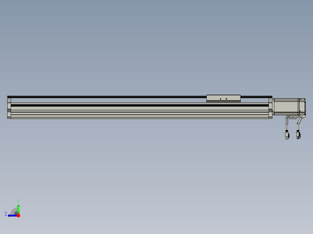 东锦丝杆传动-直线滑台模组DH120-C-650-BC-P400W-C3右视图