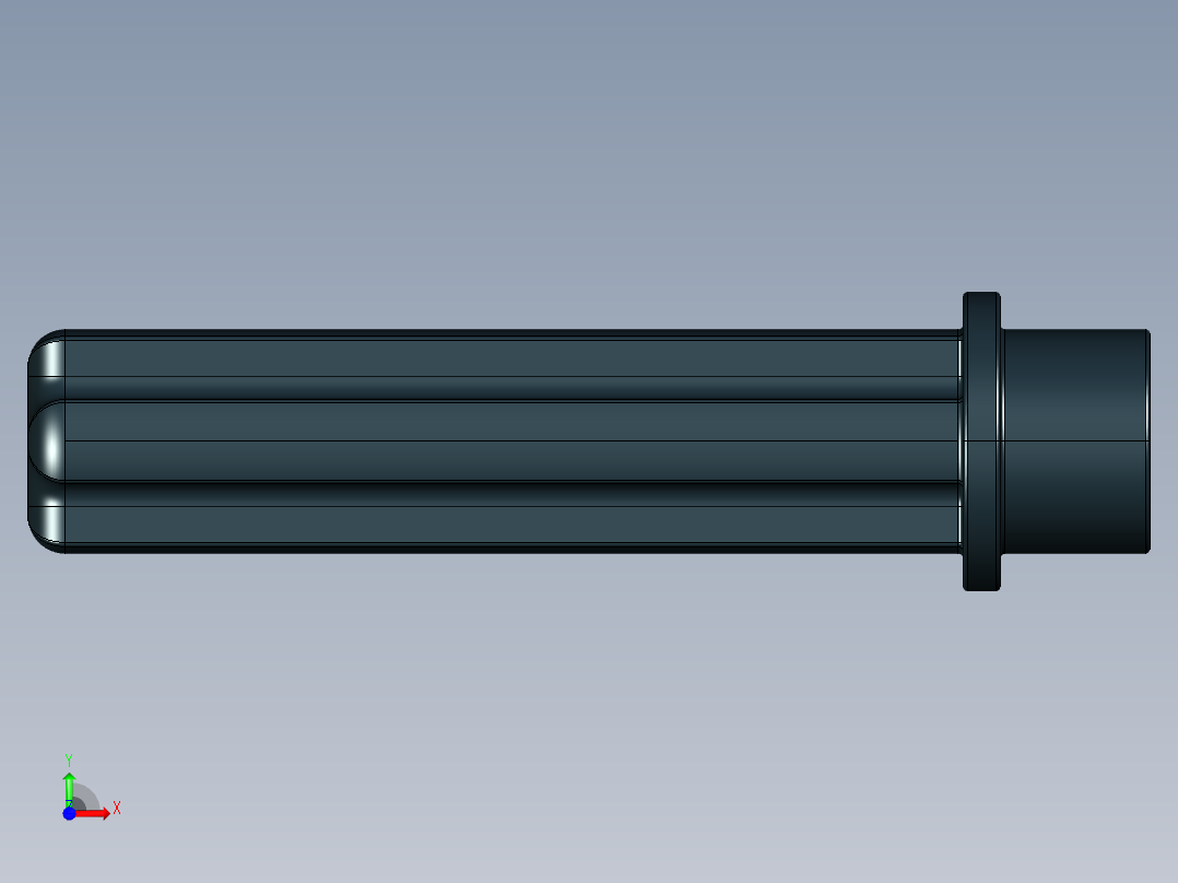 乐高机械组车桥-6587 Black Technic Axle 3 with Stud.IGS前视图