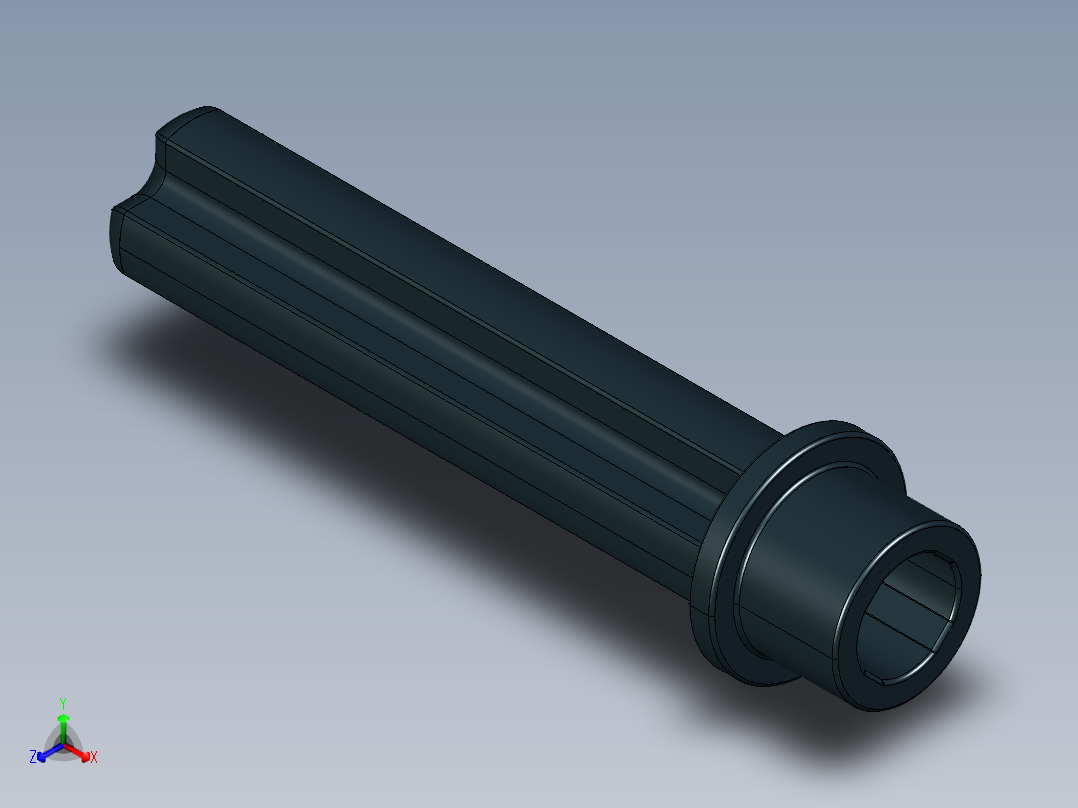 乐高机械组车桥-6587 Black Technic Axle 3 with Stud.IGS正等轴测图