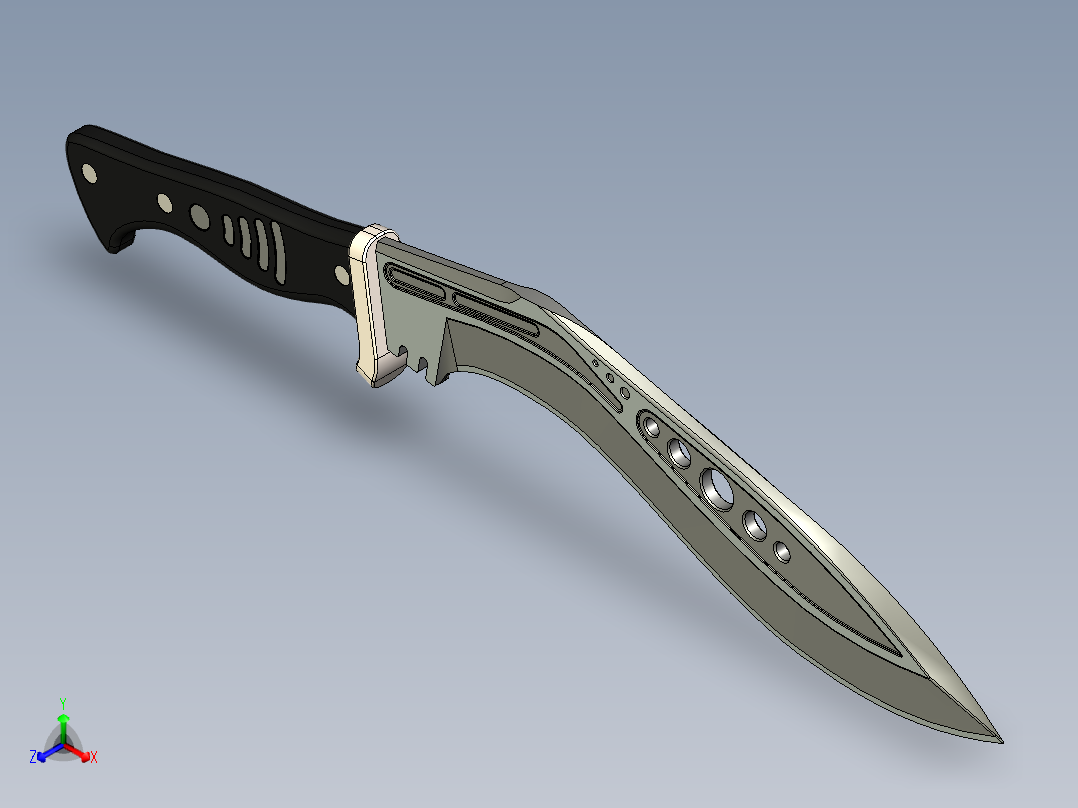 M48军刀正等轴测图