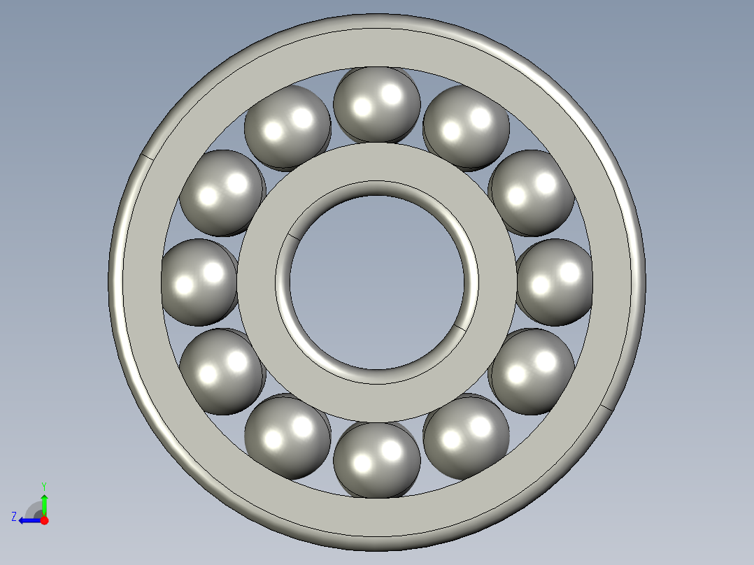 深沟球轴承6301右视图