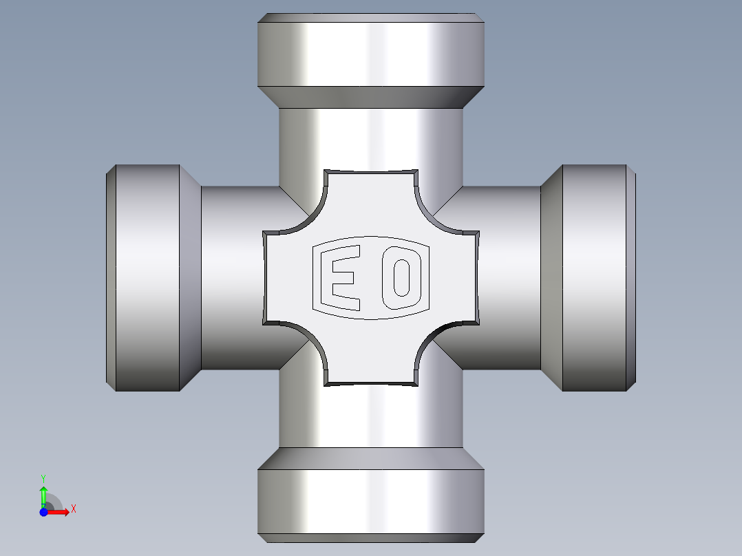 卡套式工业通用硬管接头EO_Union_cross_K22LCFX前视图