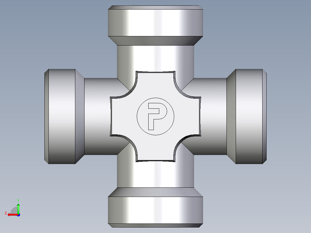 卡套式工业通用硬管接头EO_Union_cross_K22LCFX后视图