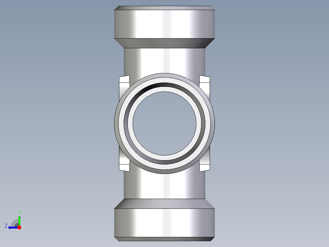 卡套式工业通用硬管接头EO_Union_cross_K22LCFX右视图