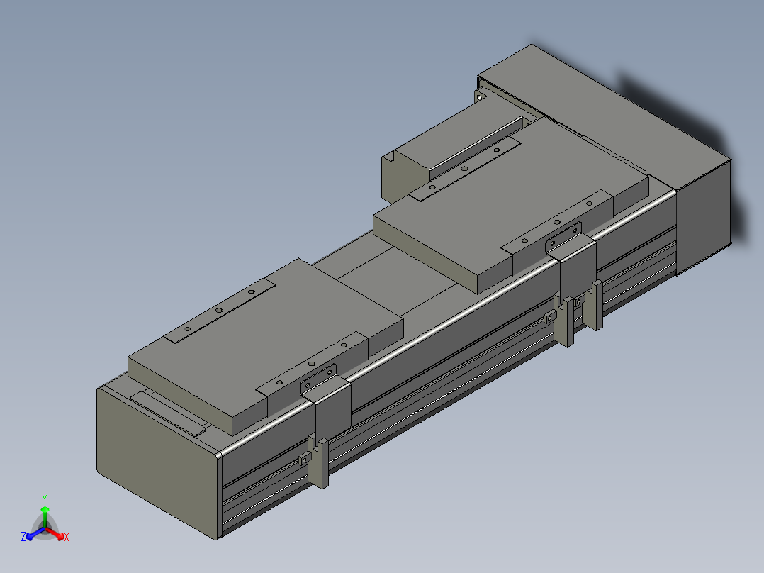 直线模组WG-LHC12-S200-L设计图纸正等轴测图