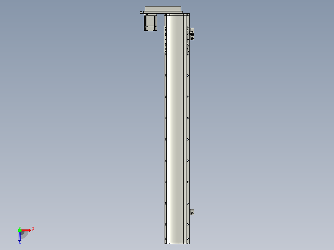 半封闭丝杆滑台MT120BS.L#.850.BL.P40.C3俯视图