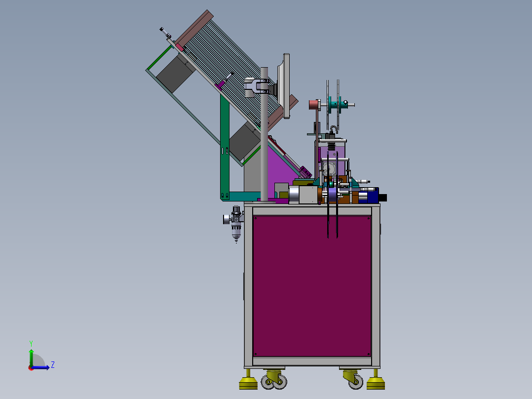 全自动SMD编带测试包装机左视图