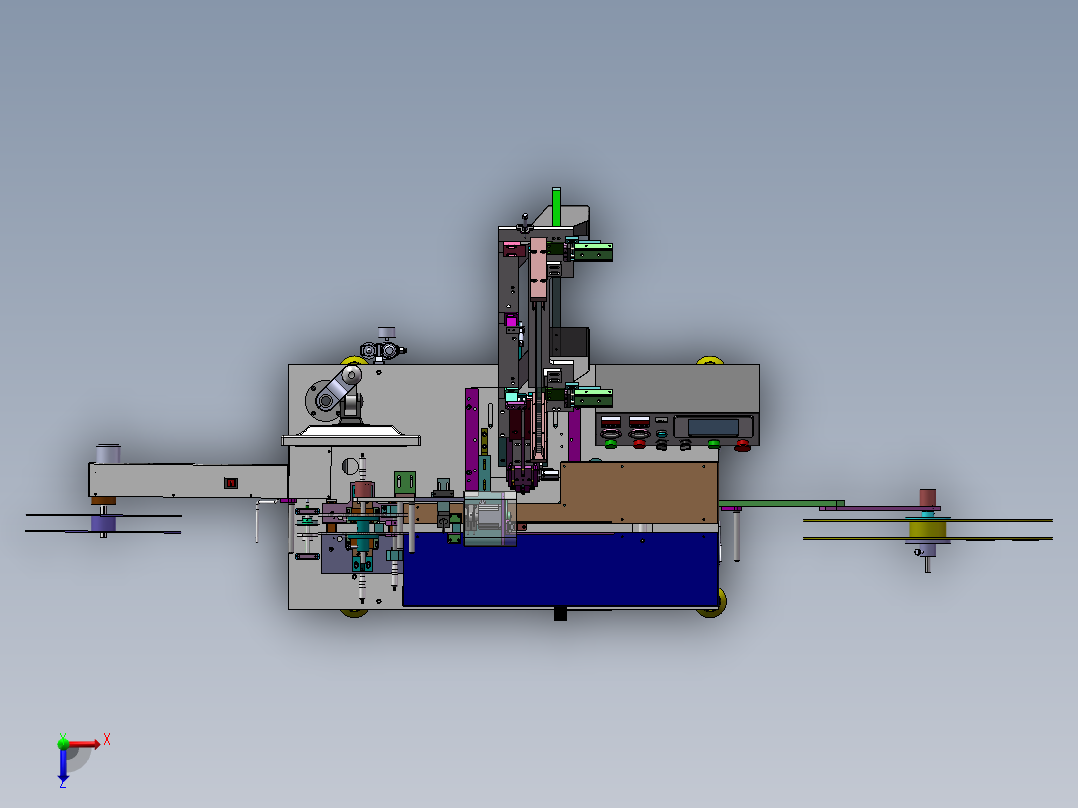 全自动SMD编带测试包装机俯视图