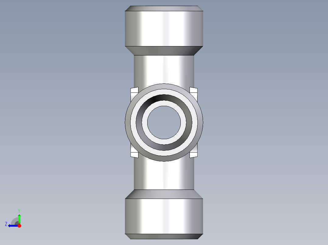 卡套式工业通用硬管接头EO_Union_cross_K08LCFX右视图