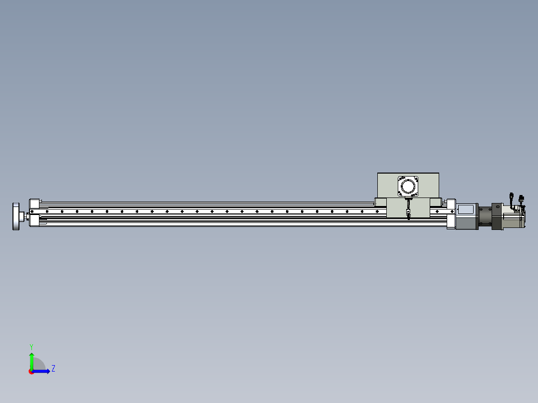 威洛博直线电机模组EB8ZR-L200-S1320-RZP75B5K-ZP755K-MS3左视图