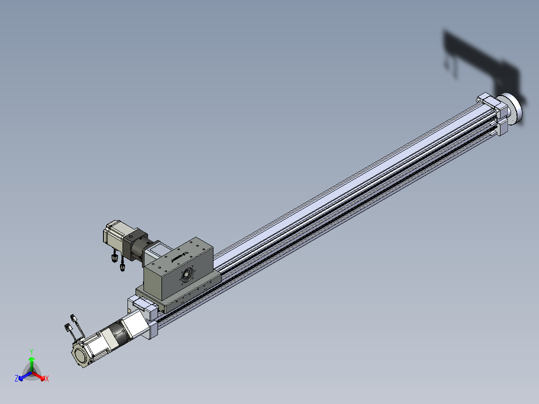 威洛博直线电机模组EB8ZR-L200-S1320-RZP75B5K-ZP755K-MS3正等轴测图