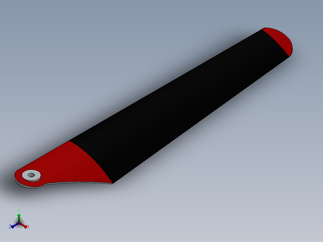 RC直升机机翼正等轴测图