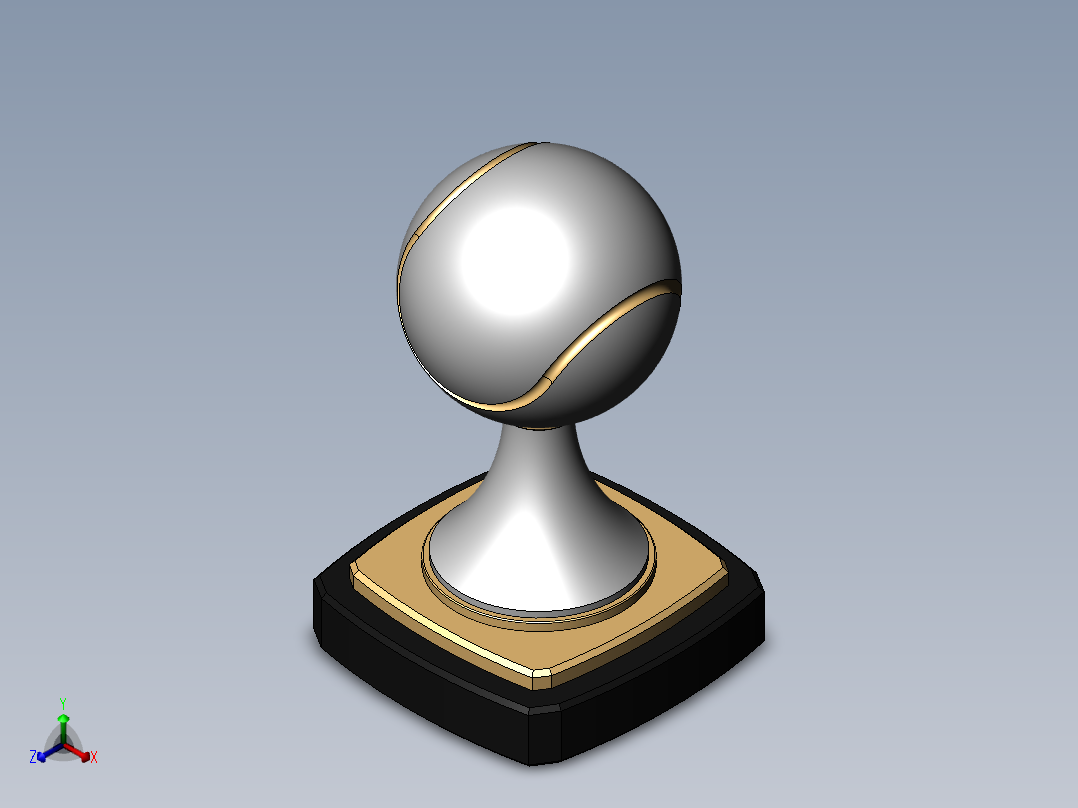 奖杯网球正等轴测图