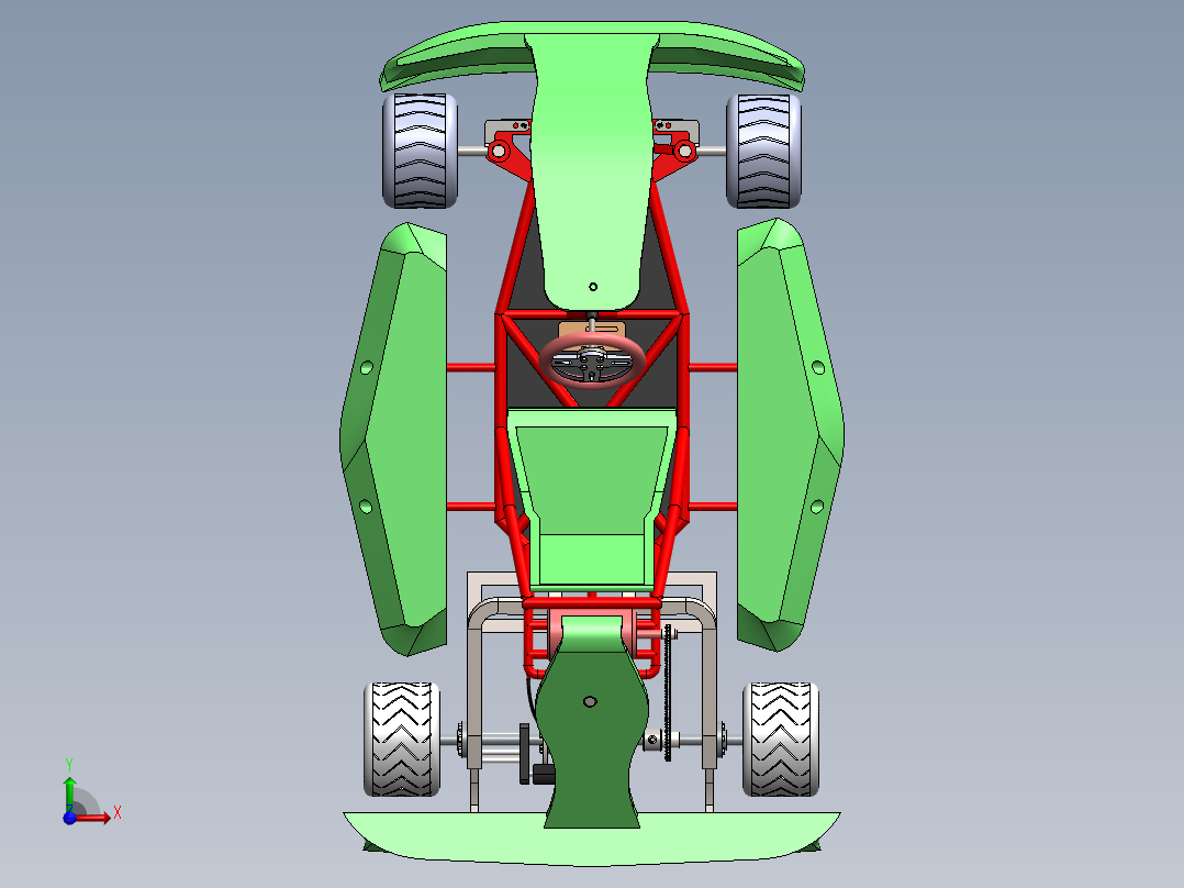 卡丁车模型前视图