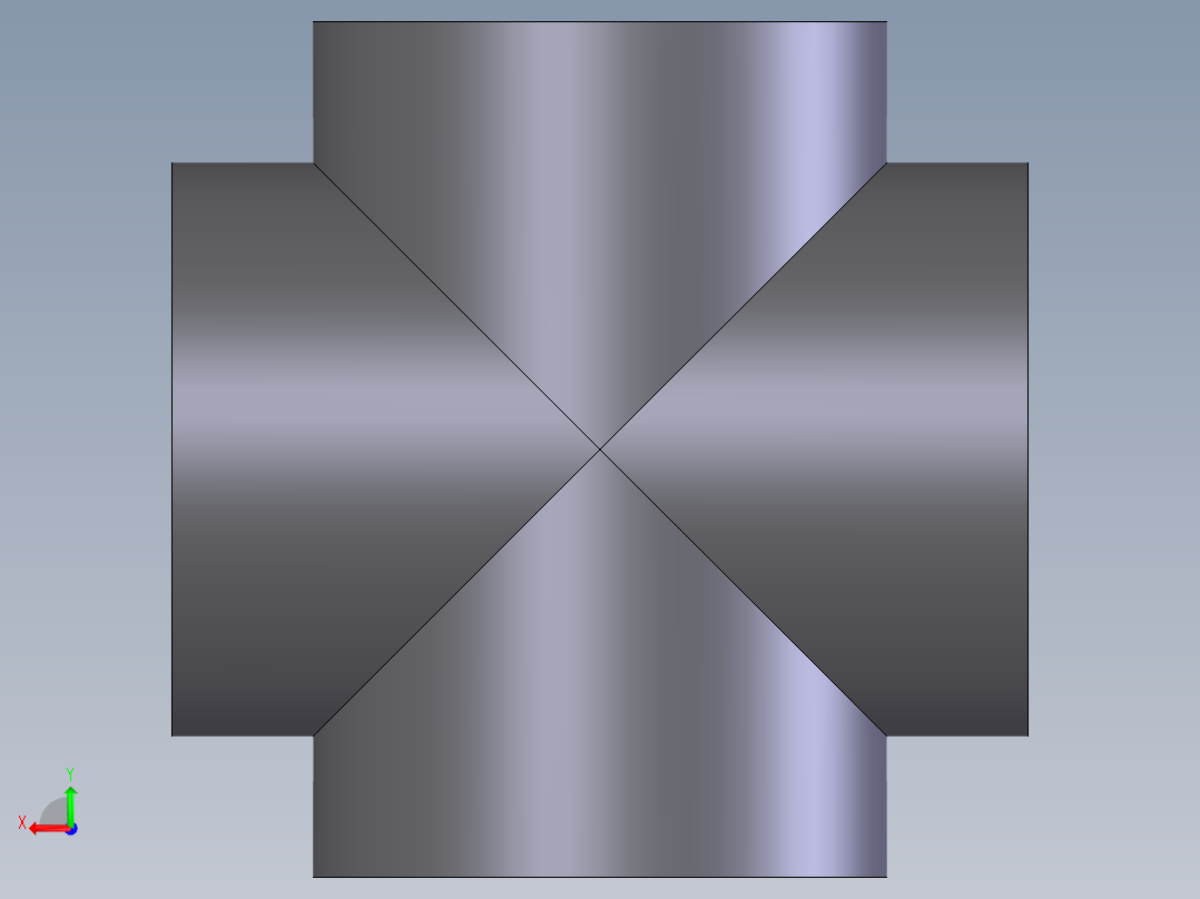 十字din 8063型十字管后视图