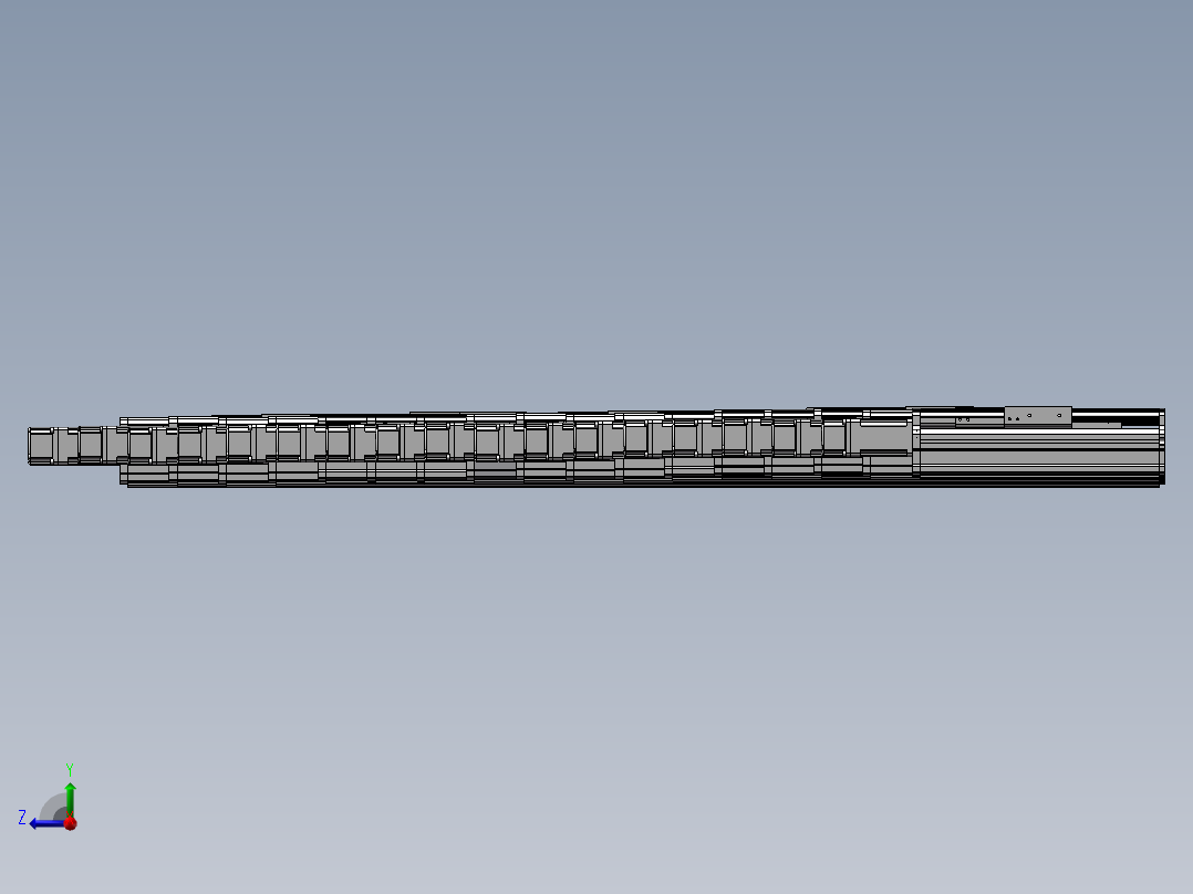 半封闭丝杆滑台MT75BS全尺寸17种右视图