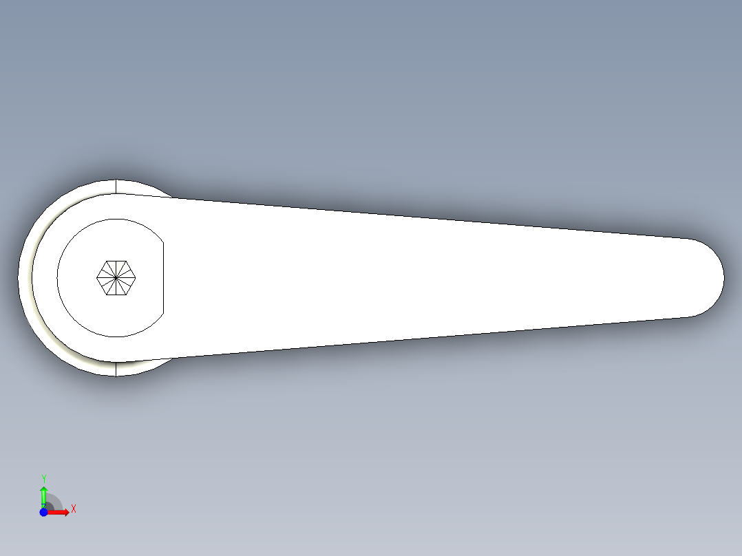 調整式把手(鋅合金)2442(B)-3D多系列多零件图纸模型前视图