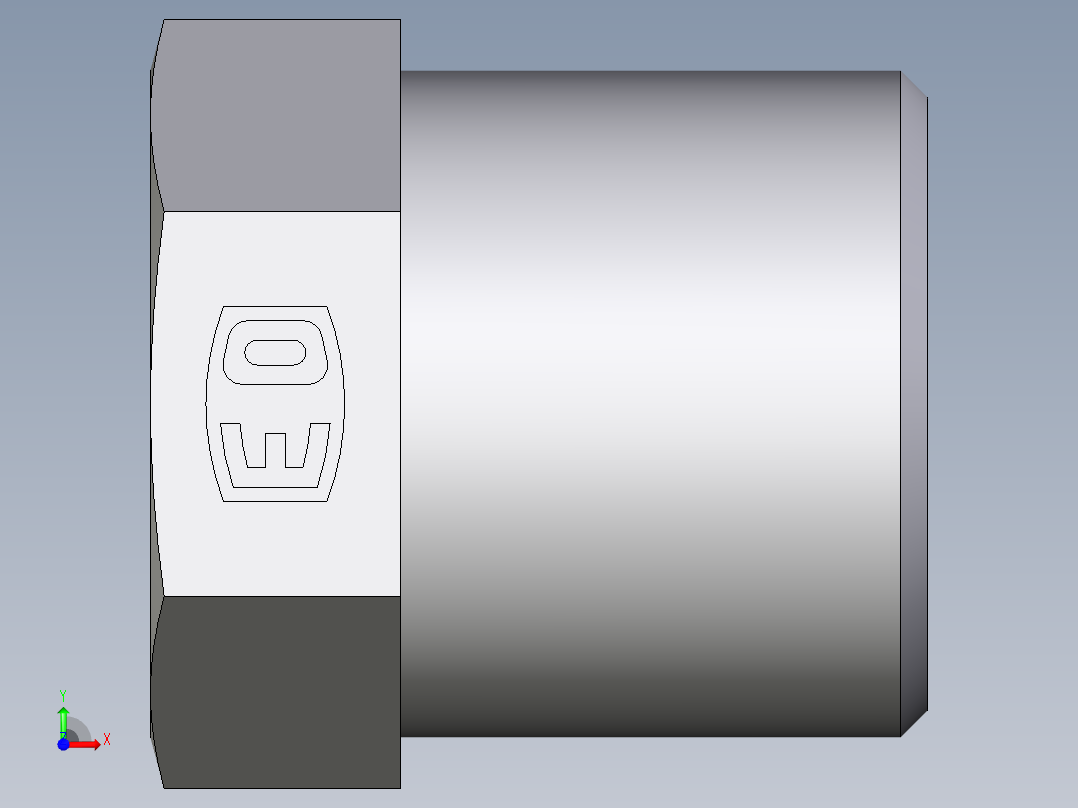 卡套式工业通用硬管接头EO_Sleeve_screw_S08LLCFX前视图