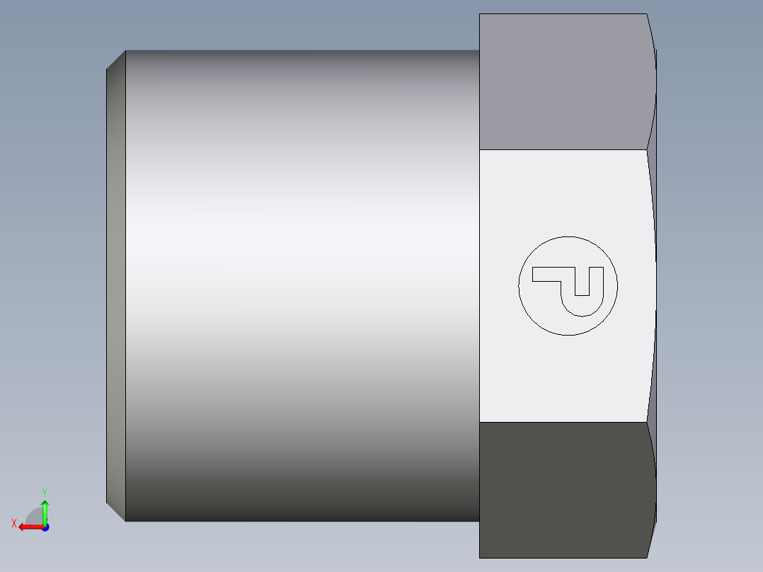 卡套式工业通用硬管接头EO_Sleeve_screw_S08LLCFX后视图