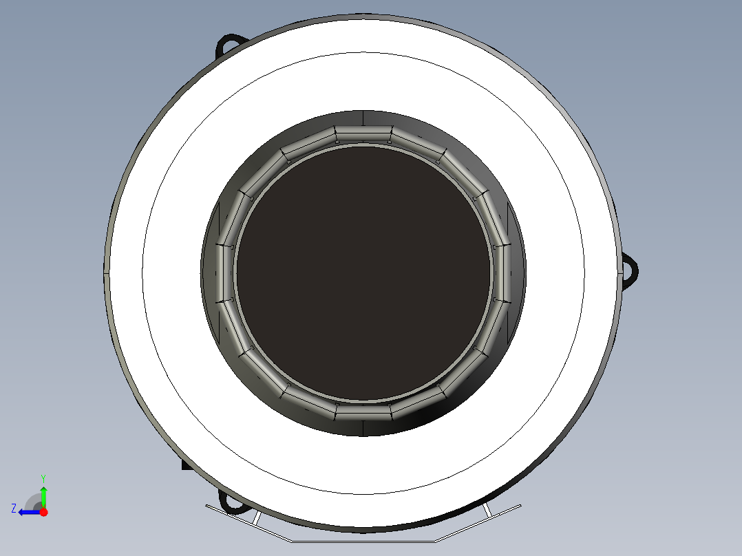科幻单人小型飞机造型模型 creo stp右视图