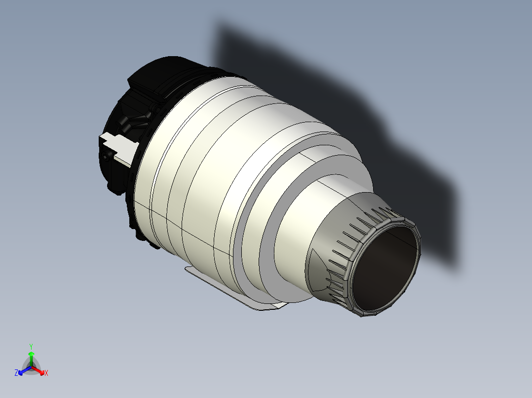 科幻单人小型飞机造型模型 creo stp正等轴测图