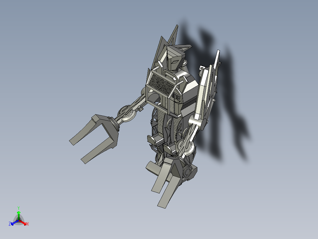 Loader机器人造型3D数模图纸 STP格式