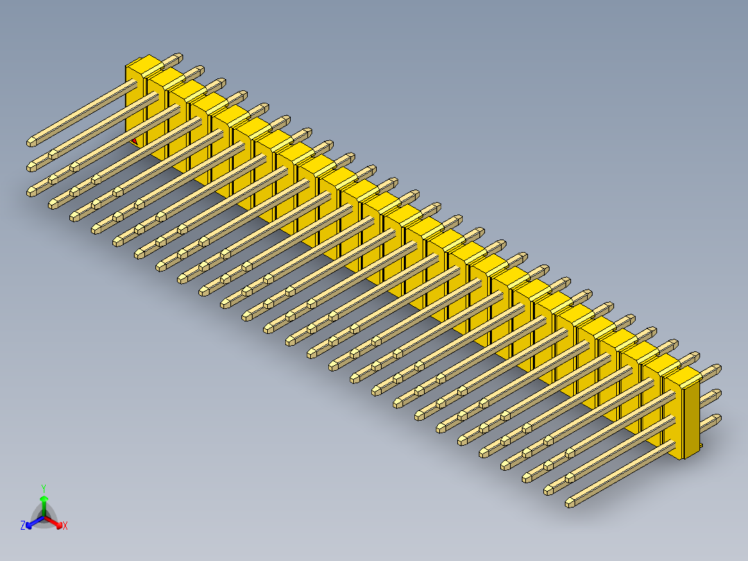彩色公头100mil（2.54mm）系列-DS1021_yellow_3x26p_100mil_Type5_rev1.0