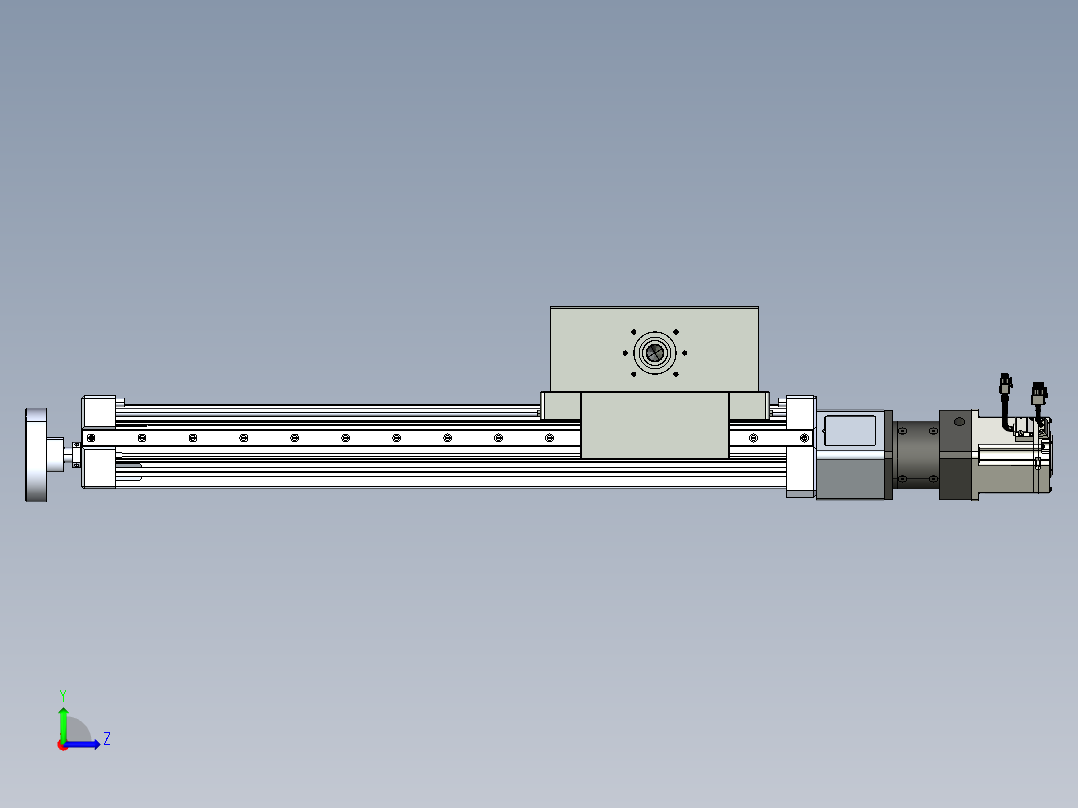 威洛博直线电机模组EB8ZR-L200-S480-LZP75B5K-ZP755K-MS3左视图