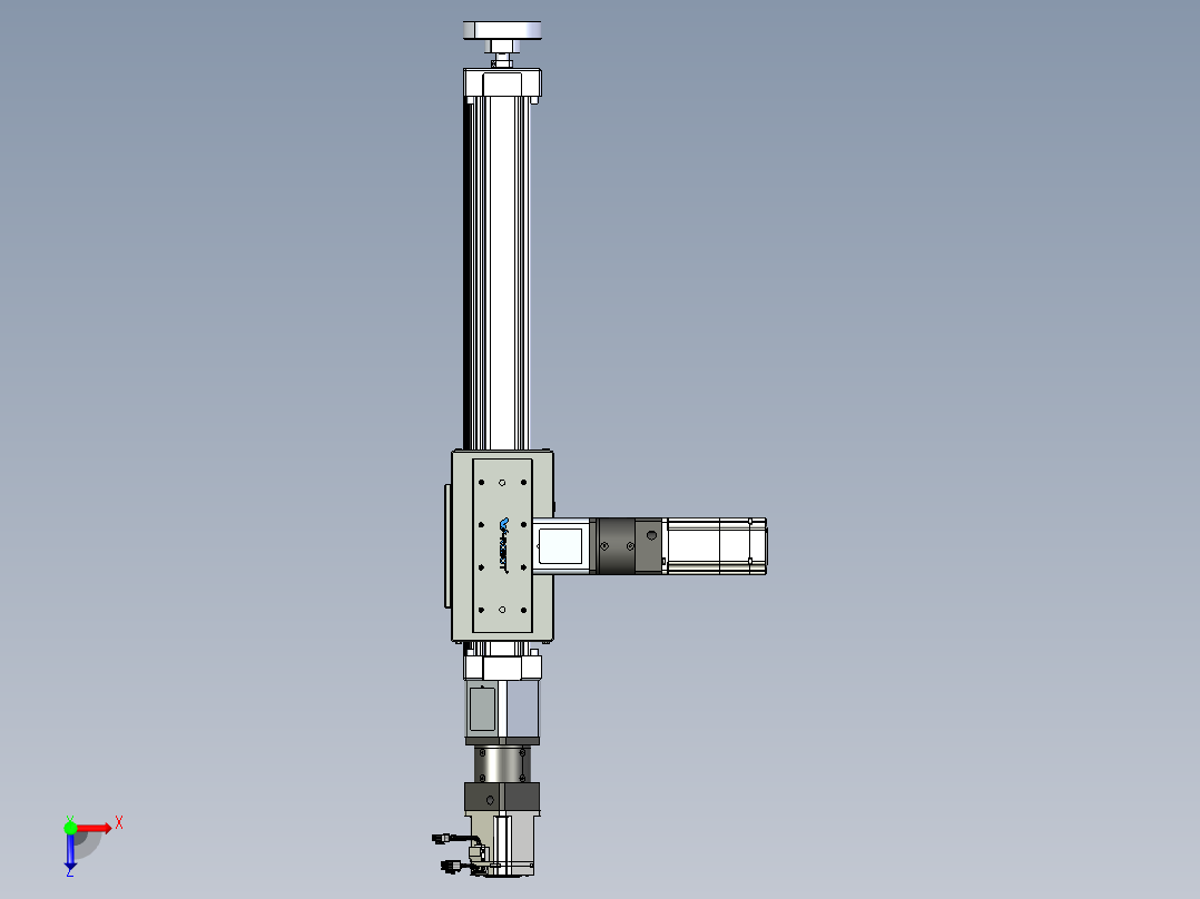 威洛博直线电机模组EB8ZR-L200-S480-LZP75B5K-ZP755K-MS3俯视图