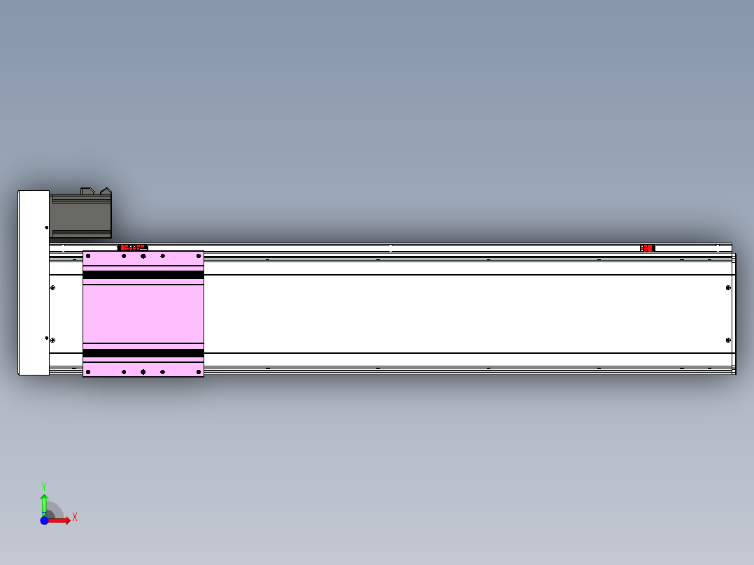 VF丝杆传动-一般环境VF22-L20-C-S900-BR-P75-C4前视图