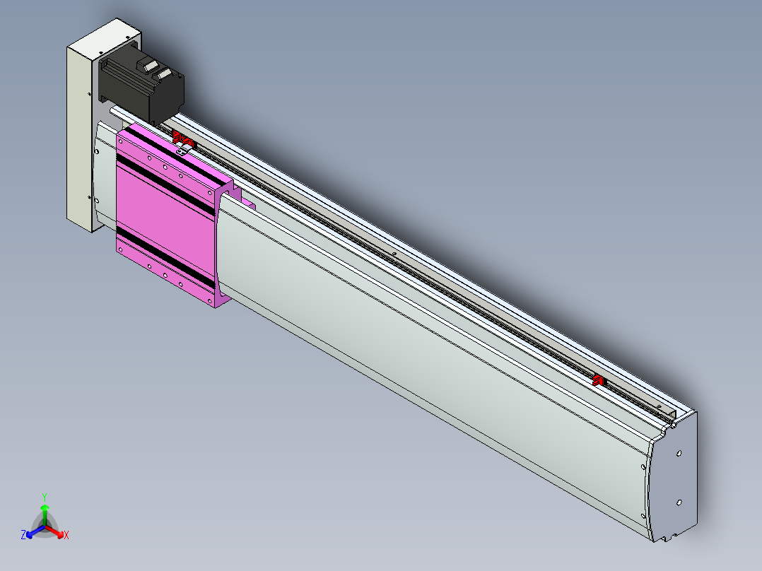 VF丝杆传动-一般环境VF22-L20-C-S900-BR-P75-C4正等轴测图
