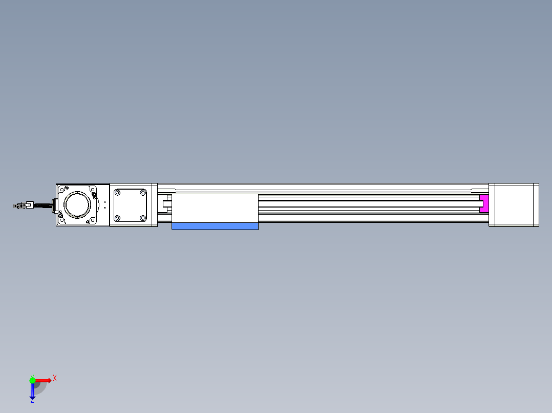 威洛博LB.GB同步带传动--欧规系列GB8-L96-S450-BL-P75俯视图