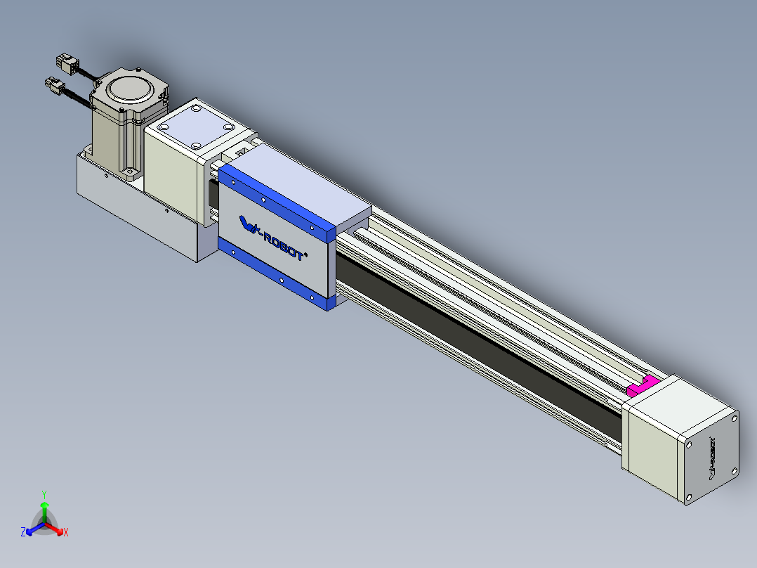 威洛博LB.GB同步带传动--欧规系列GB8-L96-S450-BL-P75正等轴测图